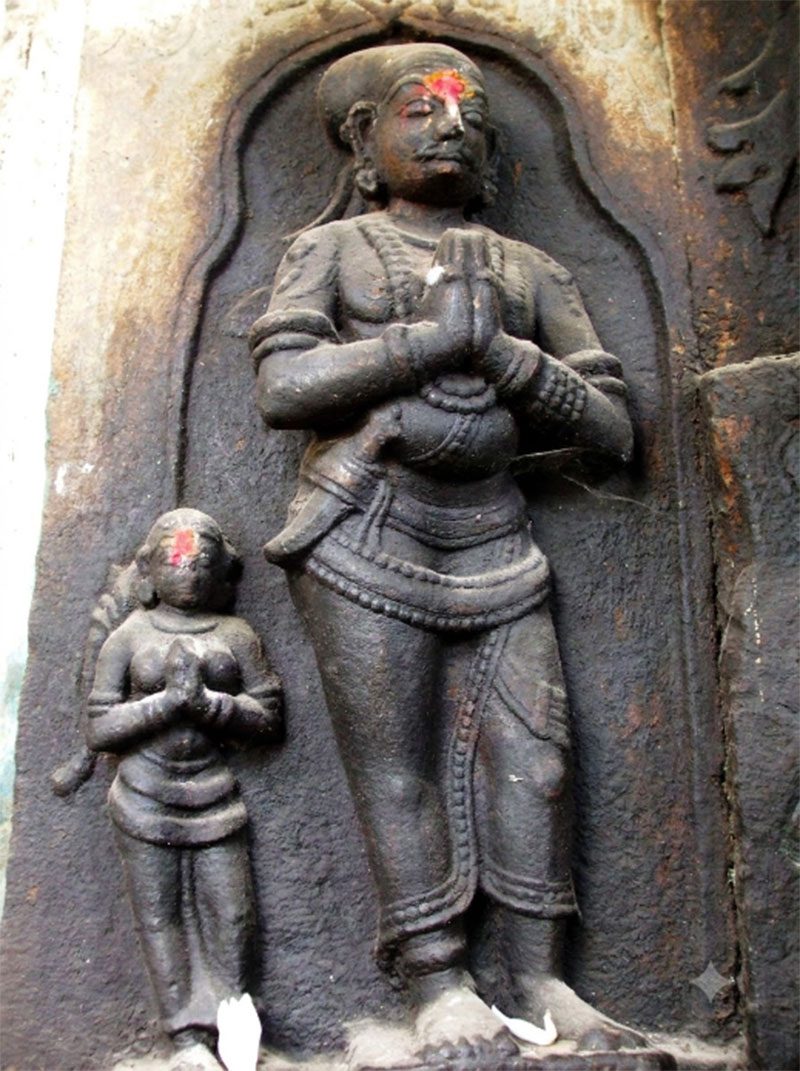 Nayak ruler portrait sculptures at Puthu Mandapam.