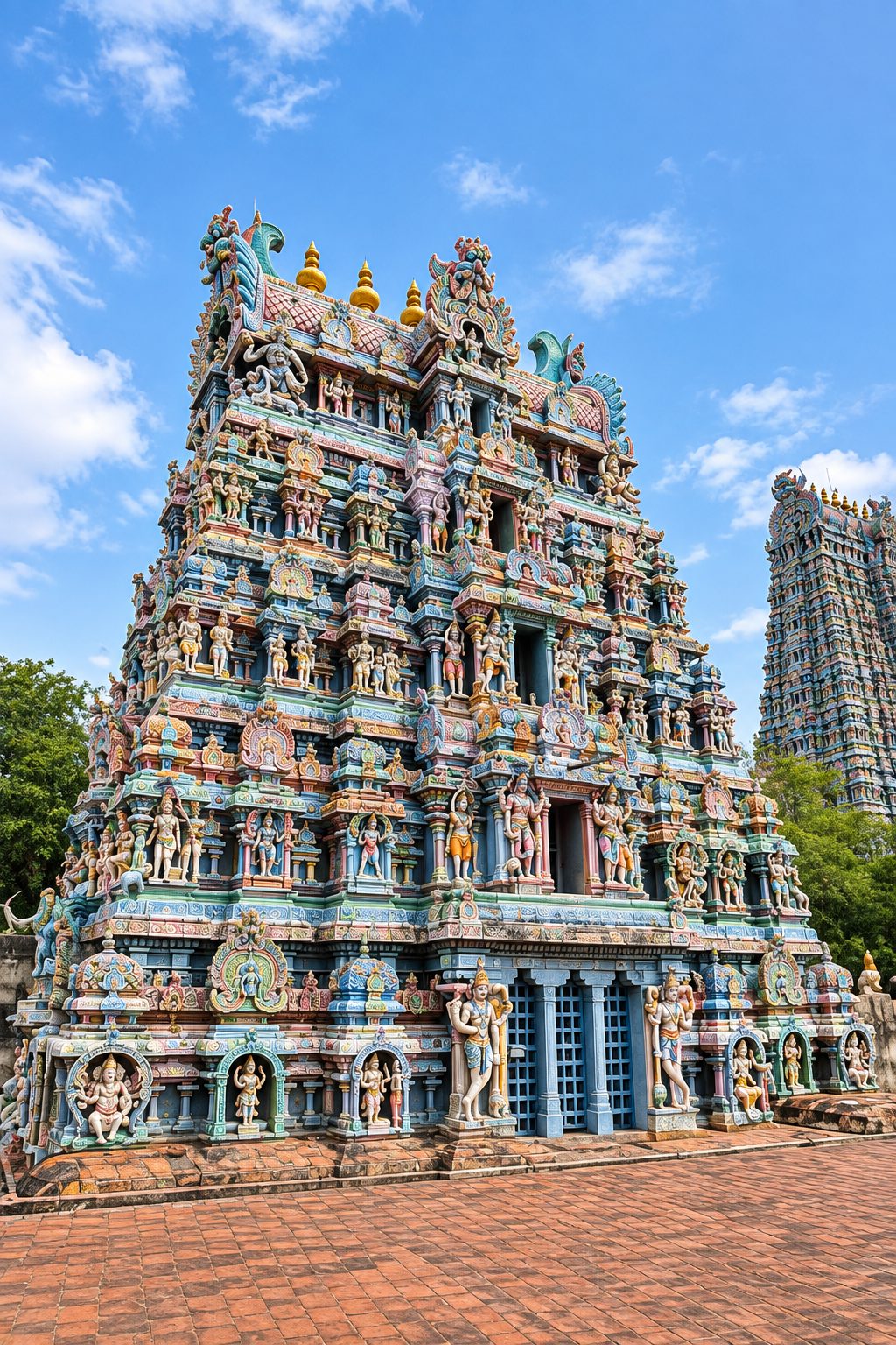சுவாமி சன்னதி வடக்கு ஆடி வீதி ஐந்து நிலை கோபுரம்
